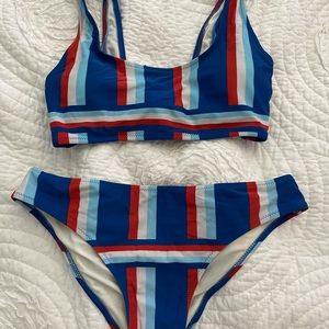 Red, white, and blue striped Bikini